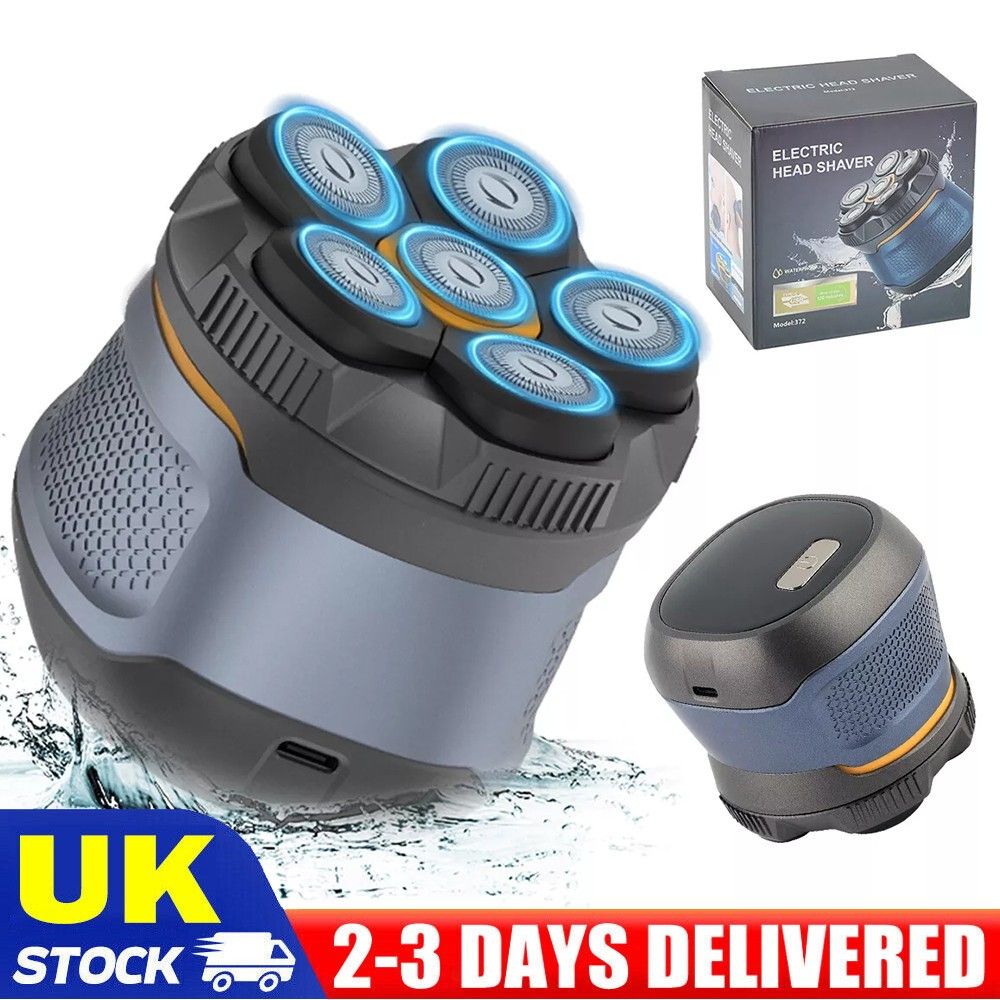 Electric Head Shaver For Bald Men 6D Magnetic Razor Wet/Dry Beard Hair Trimmer_viptrois.com