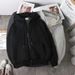 Unisex Zip-Up Hoodie – Oversized Streetwear Fleece Lined Sweatshirt With Drop Shoulder (M-5XL, Black/Grey, Regular & Fleece Lined Options)_viptrois.com
