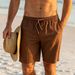 Men's Casual Sports Shorts New Breathable Cotton And Linen Solid Color Summer Beach Pants Comfortable Fit_viptrois.com