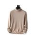 Men's Semi-Turtleneck Sweater, Winter Wool Blend Knit Pullover, Slim Fit Breathable Thermal Top, Stylish Casual Wear_viptrois.com