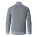 Men's Thick Knit Cardigan Sweater - V-Neck Long Sleeve Casual Pullover For Autumn (Light Gray, Dark Gray, Navy, Maroon, Brown) - Sizes M To 3xl_viptrois.com