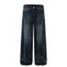 Men's Clothing Cat Whisker Distressed Jeans Men's Loose Straight Wide Leg Casual Pants Flared Pants Women_viptrois.com