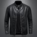Men's Clothing Leather Jacket Style Casual Versatile Slim Fit Plus Velvet Thickened Large Size Leather Jacket_viptrois.com