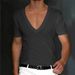 Summer Men's V-Neck Solid Color Slim Fit Thin Casual T-Shirt Short Sleeve Top_viptrois.com