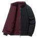 Men's Reversible Bomber Jacket, Lightweight Polyester Workwear Coat For Business Casual & Daily Wear (Black, Army Green, Beige, Coffee)_viptrois.com