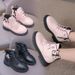 Child's shoes New medium and large children soft soled girls' boots British style princess boots_viptrois.com
