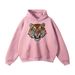 Men's Oversized Drop Shoulder Tiger Print Velvet Sweatshirt - Streetwear Pullover Hoodie For Casual Comfort_viptrois.com