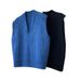 Men's Clothing Autumn And Winter New Korean Version Lazy Wool V Neck Knitted Vest Loose Slim Top For Women_viptrois.com