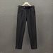 Men's Casual Straight Leg Pants - Lightweight Polyester Work Trousers With Elastic Waist, Wrinkle-Free & Breathable For Everyday Wear_viptrois.com