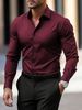 Men's Clothing Spring And Autumn White Shirt Men's Long Sleeved Business Formal Slim Fit Professional Large Size Black Workwear White Suit Shirt_viptrois.com