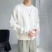 New high-end men's sweater round neck knitted jacket with autumn and winter design trendy brand white inner layer bottom shirt_viptrois.com