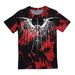 Men's Clothing Fashion Tie Dye Wings Print T Shirt Street Short Sleeved Cotton T Shirt Tops_viptrois.com