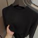 Men's Classic Round Neck Knit Sweater – Autumn & Winter Pullover, Soft & Warm Casual Long Sleeve Top (White, Black, Dark Gray, Maroon, Apricot)_viptrois.com