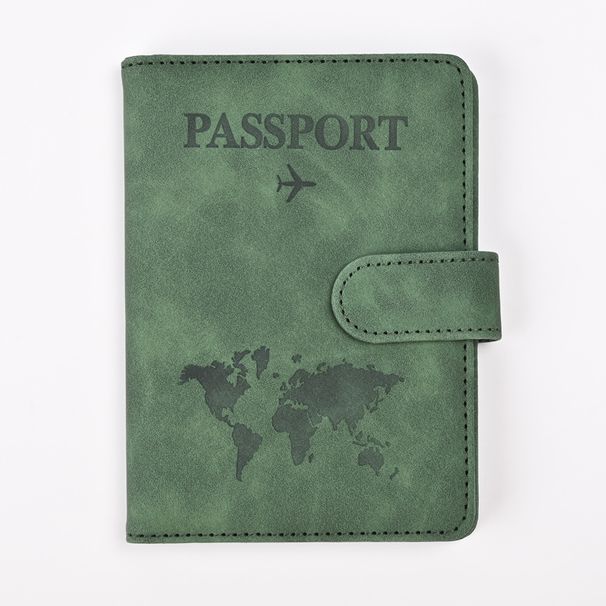 Anti-magnetic RFID Color-changing PU Map Multi-functional Passport Cover Ticket Holder Card Holder_viptrois.com