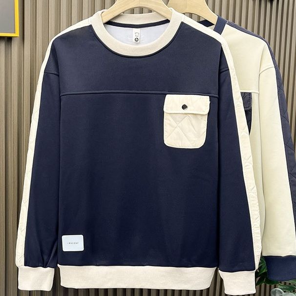 Men's Clothing Pullover Long Sleeve New Boys' Inner Wear Clothes Men's T Shirt_viptrois.com