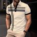 Unbeatable Quality Large Casual Fashion 3D Digital Printed Polo Men's Buckle Short Sleeved Shirt_viptrois.com