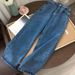 Men's Clothing Retro Straight Loose Jeans For Boys Spring And Autumn New Ins Trendy High Street Wide Leg Casual Long Pants_viptrois.com