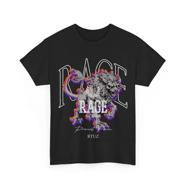 Hip Hop Vintage Edgy Urban Y2K Back Print Streetwear Lion T-Shirt Mens Womens Tees Top_viptrois.com