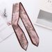 Maple Leaf Versatile Long Strip Small Silk Scarf French Ribbon Women's Hair Band Tie Bag Decoration_viptrois.com