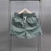 Men's Clothing Trendy Casual Three Quarter Pants Couple Drawstring Solid Color Beach Pants_viptrois.com