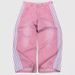 Retro Streetwear Striped Jeans - Vintage Inspired Wide Leg Denim Pants With Distressed Wash Authentic Vintage Wash_viptrois.com