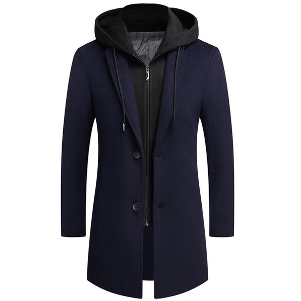 2025 New Korean Casual Woolen Medium To Long Detachable Hat Trendy Coat Men's Wear_viptrois.com
