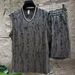Summer Thin Ripped Cut-Sleeve Shorts Two-Piece Set Men's Trendy Fashion Versatile Five-Point Pants Cool Style Outfit_viptrois.com