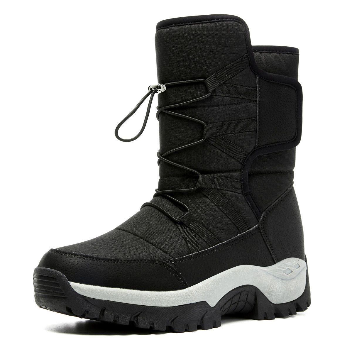 Men's Big & Tall Winter Snow Boots | Waterproof Insulated Mid-Calf Arctic Boots With Ankle Support_viptrois.com