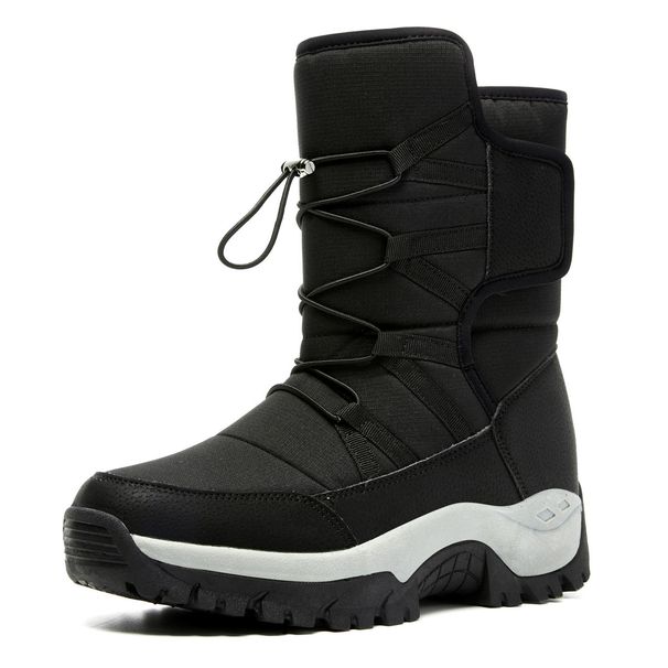 Men's Big & Tall Winter Snow Boots | Waterproof Insulated Mid-Calf Arctic Boots With Ankle Support_viptrois.com
