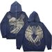 Hoodie Sweatshirt Gothic High Street Full Zipper Oversized Unisex Streetwear Y2 Jacket_viptrois.com