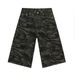 Men's Clothing 7 Point Washed Wide Leg Jeans For Men New American Trendy Street Style Straight Shorts_viptrois.com