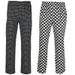 Men's Clothing oil proof chef pants black and white plaid pants kitchen men's chef uniform version work pants_viptrois.com