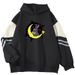 American Style Color Block For Men, Loose Fit, Niche Bunny Print Pullover, Cool Outerwear Sweatshirt_viptrois.com