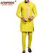 Men's clothing African ethnic solid color cotton men's casual jacket + pants_viptrois.com