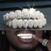 new 2026 Real Gold Plated 10 Teeth Micro Paved Full Diamond HIPHOP Bracelet Halloween Hip Hop Accessories_viptrois.com