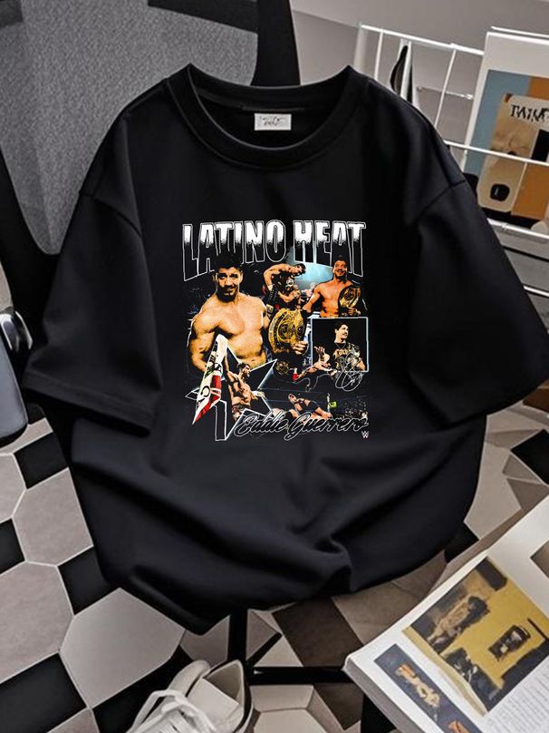 New Eddie Guerrero Shirt Cotton Black S-5XL U1626 Versatile Top For Everyday Wear Stretched Homme Designer Clothes Fashion Unisex Stylish_viptrois.com