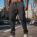 Men's Utility Cargo Overalls - Multi-Pocket Straight-Leg Pants (Black/Navy/Khaki) - Workwear-Inspired Casual Trousers_viptrois.com