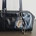 Bag Pendant Irregular-shaped High-end Metal Bag Pendant, Makeup Mirror Leather Rope, Couple Keychain_viptrois.com