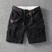 Men's Clothing Fashionable Military Green Cotton Work Shorts Summer Loose Multi Pocket Casual Shorts_viptrois.com