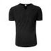 Summer New Men's Sports Elastic T-shirt American Fashion Henry Shirt Casual Short Sleeved Shorts Set For Men_viptrois.com
