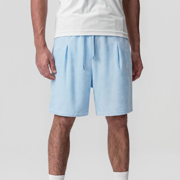 Men's Clothing Men's Terry Cloth Athletic Shorts Style Light Wear Drawstring Elastic Waist Loose Fit Five Point Pants_viptrois.com