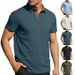 Summer Popular Ice-feeling Men's Short-sleeved Lapel Color-matching Button-up Elastic Casual Polo Shirt_viptrois.com