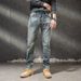 Classic Men's High End Jeans Stretch Straight Leg Casual Versatile Simple Long Pants Korean Trendy Brand New Spring Style_viptrois.com