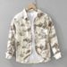 Men's Clothing Trendy Printed Long Sleeved Shirt Fashionable And Casual Versatile And Artistic Loose Tops_viptrois.com