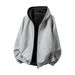 Monochrome Man- 380G Heavyweight American Style Color-Block Lined Hooded Sweatshirt For Men, Autumn Sports Hoodie, Short Loose Fit_viptrois.com