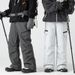 Men's & Women's Insulated Ski Pants – Trendy Windproof Down Trousers For Winter Sports & Urban Adventures (Glacier White/Forest Green/Obsidian Black_viptrois.com