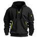 Autumn And Winter Men's Sports And Casual Sweater Hooded Pullover Zipper Multi-Pocket Men's Sweater Jacket_viptrois.com
