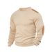 Men's Clothing Men's Casual Long Sleeve Sweatshirt - Spring Pullover Top With Comfort Fit (White, Black, Red, Beige, Green) - S-XXXL_viptrois.com