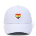 Rainbow Heart Embroidered Baseball Cap Peaked Cap Sun Hat Outdoor Sports Cap_viptrois.com