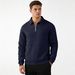 Men's Premium Jacquard Polo Shirt - Long Sleeve Button-Down Collar Sweatshirt For Spring & Autumn, Comfortable & Stylish_viptrois.com